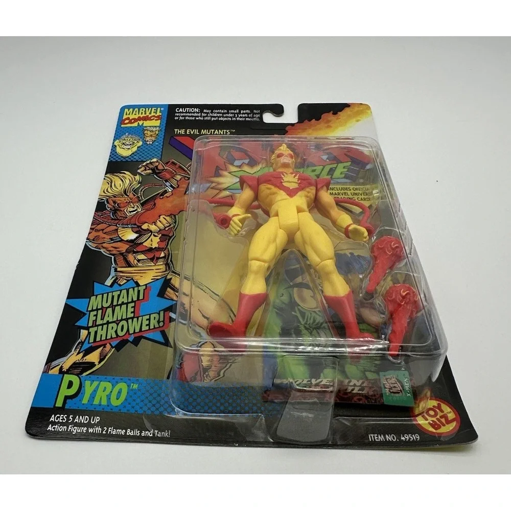 1994 TOY BIZ MARVEL X-MEN X-FORCE PYRO MUTANT FLAME THROWER #49519 SEALED